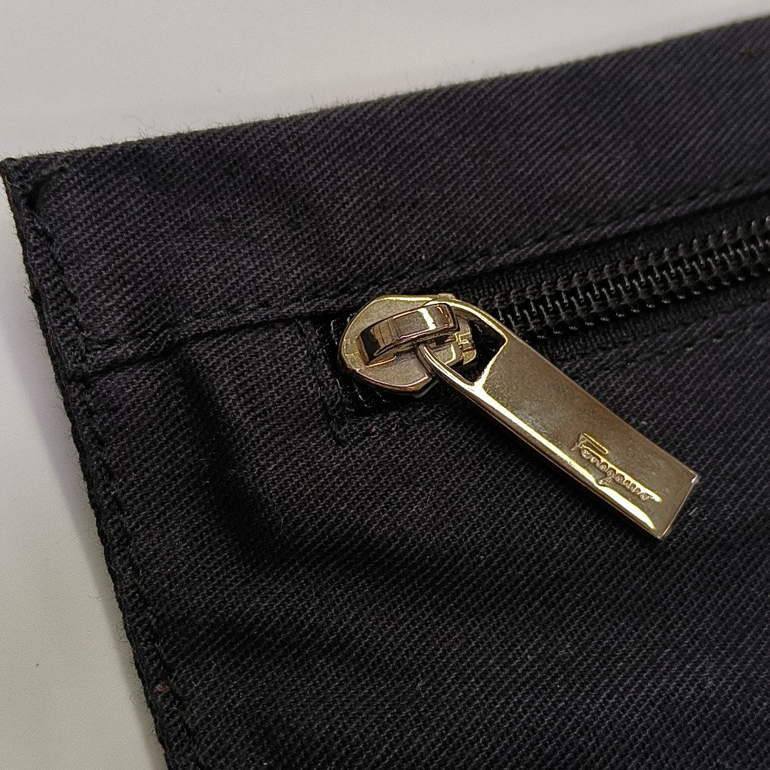 Straw Top Handle Bag Black