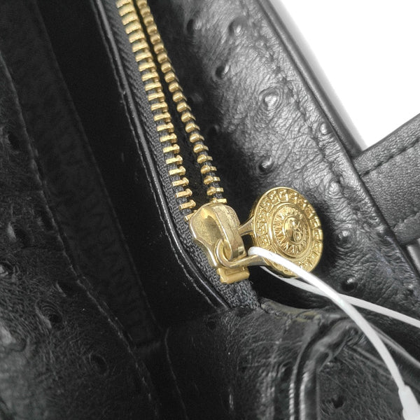Ostrich Shoulder Bag Black