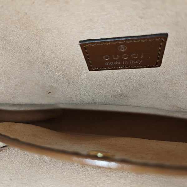 GG Supreme Mini Monogram Coated Canvas Beige