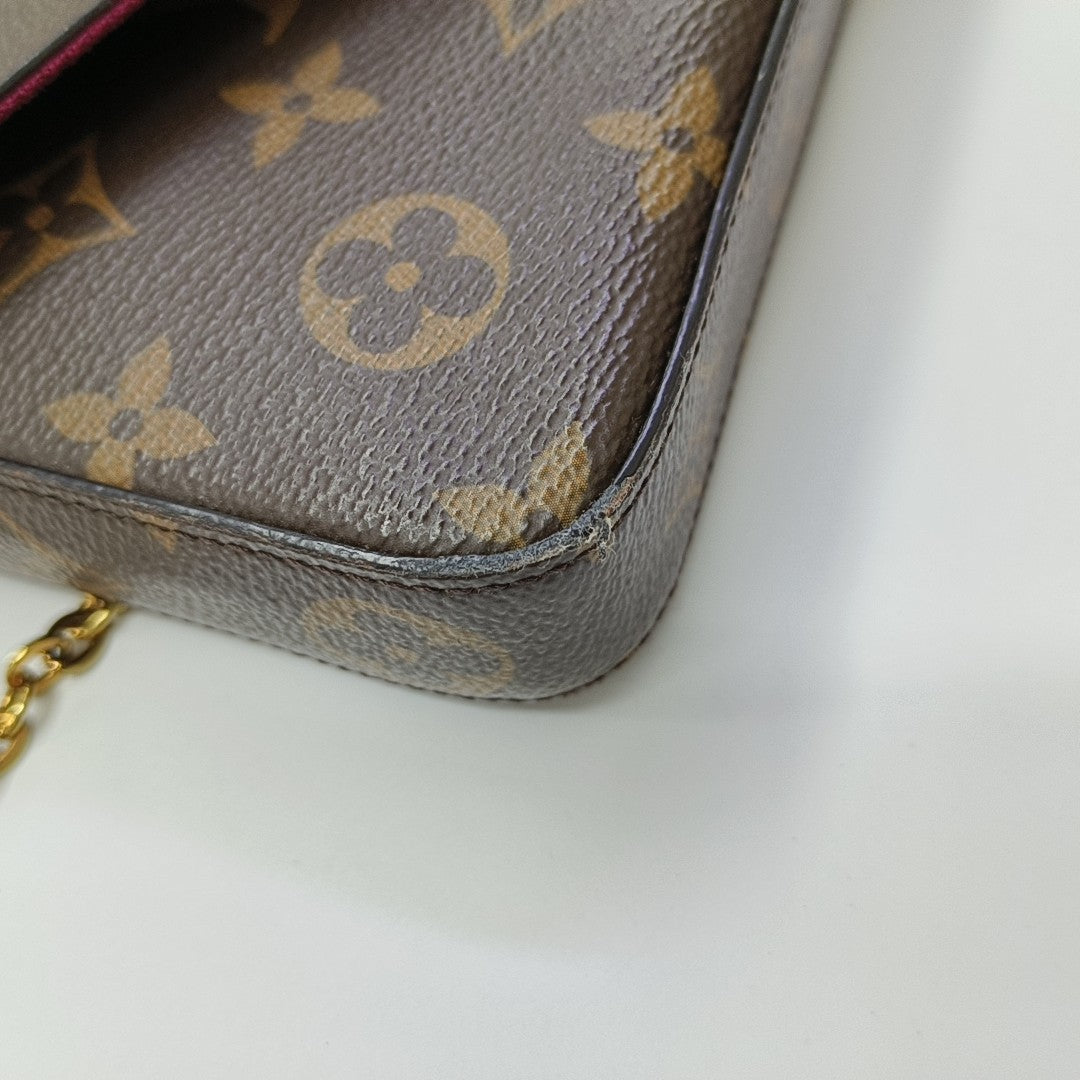FÉLICIE Monogram Coated Canvas Brown