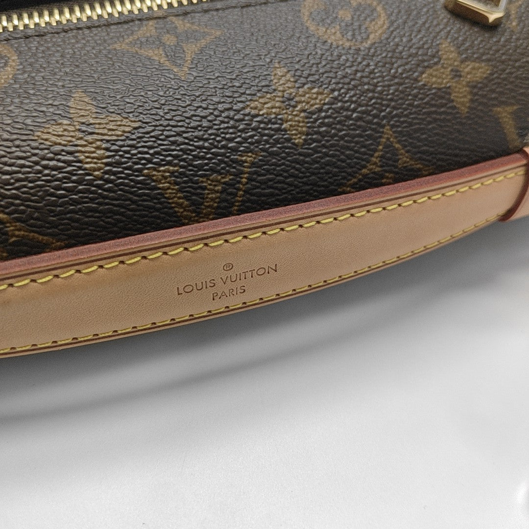 MÉTIS MM Monogram Coated Canvas Brown