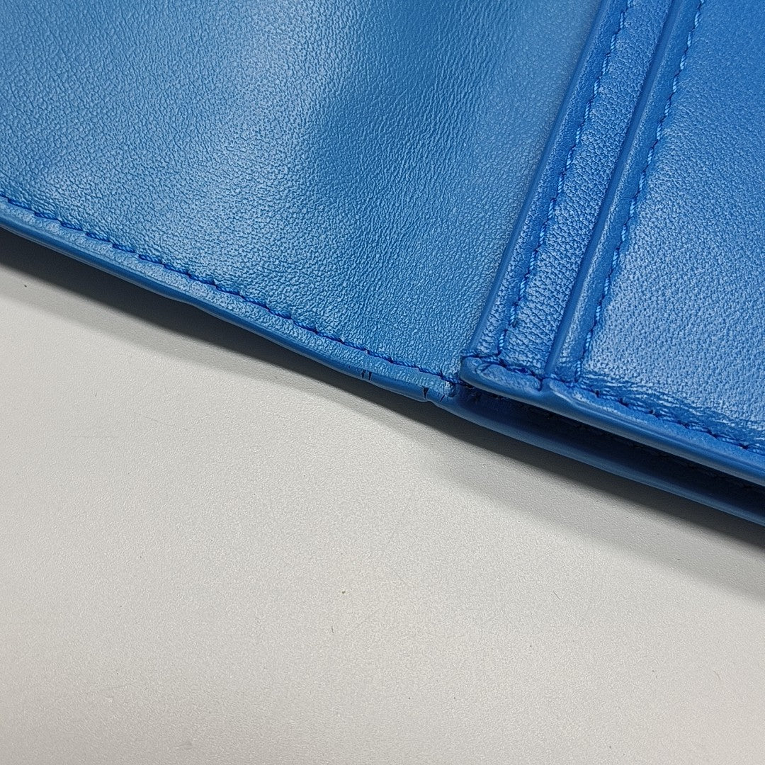 Calfskin Card Holder Blue