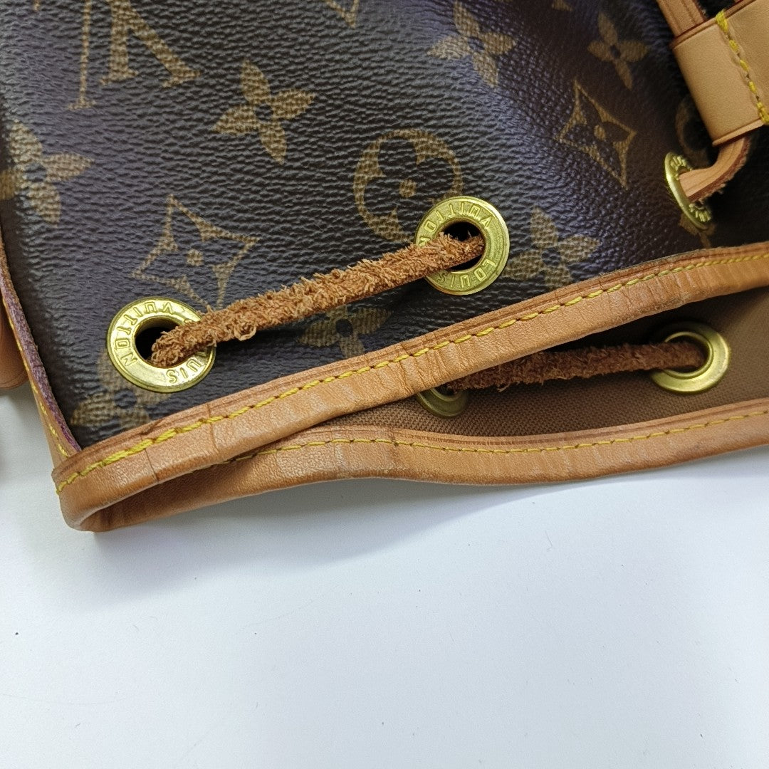 NOÉ BB Monogram Coated Canvas Brown