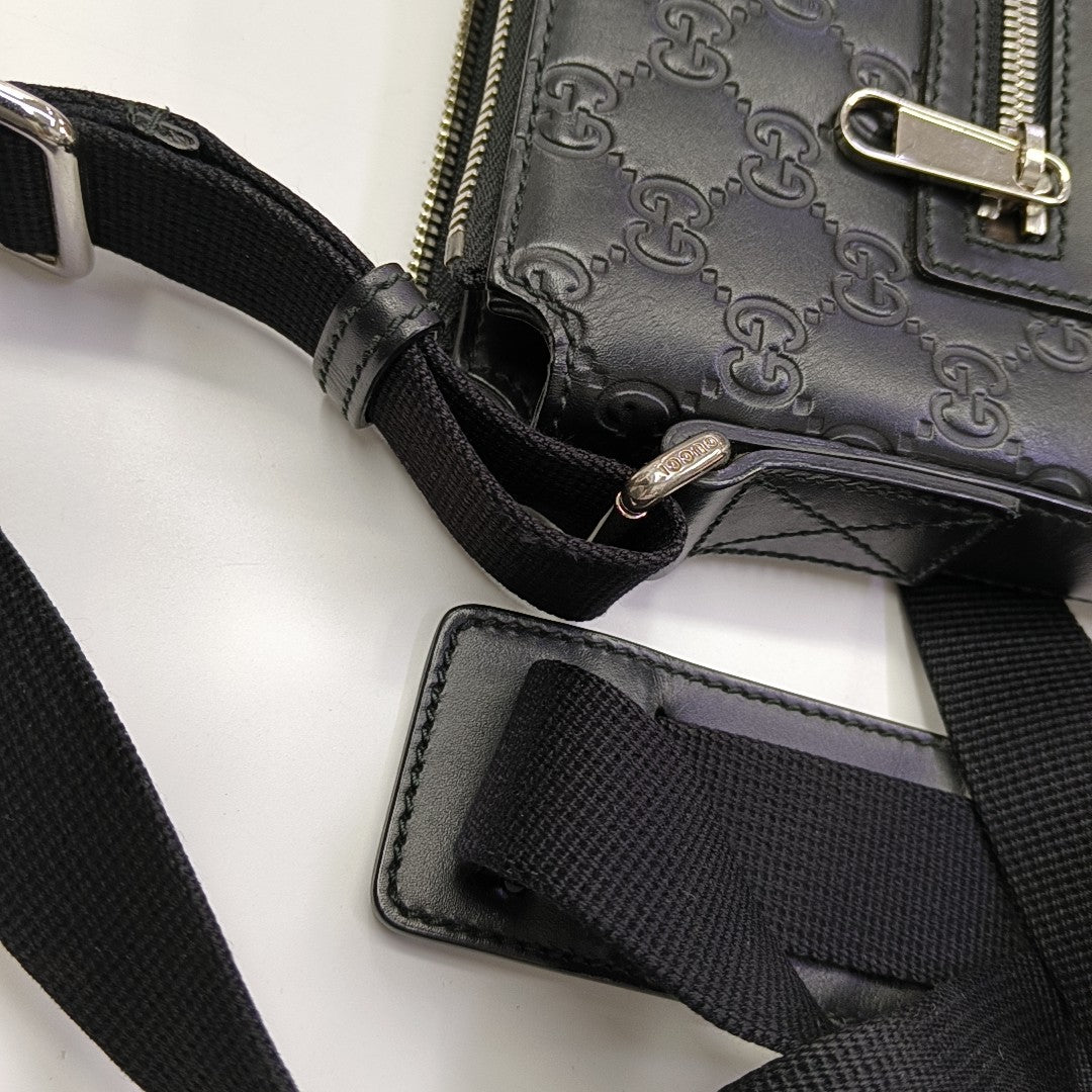 Signature Medium Monogram Calfskin Black