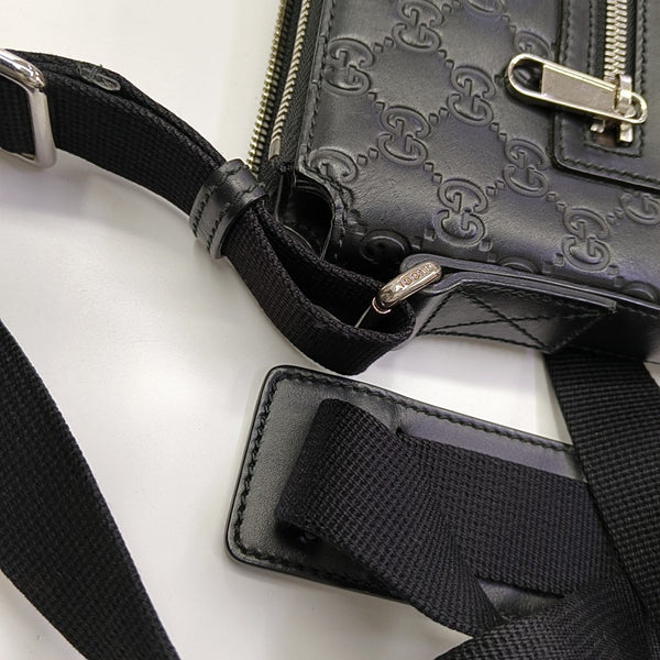 Signature Medium Monogram Calfskin Black