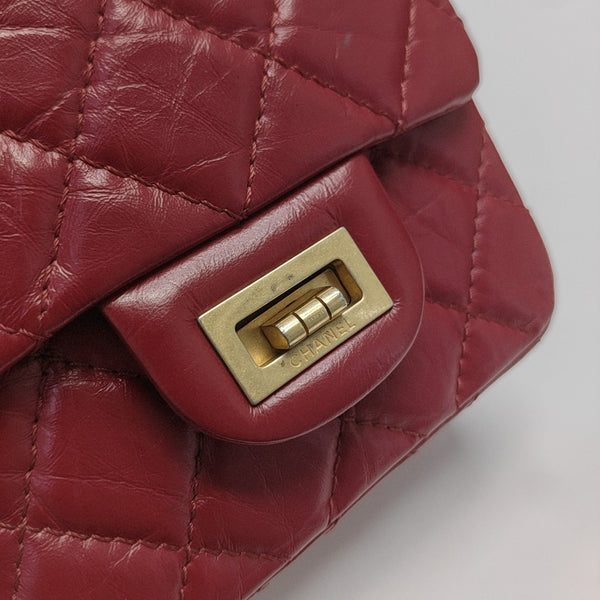 2.55 Quilted Vintage Calf Red