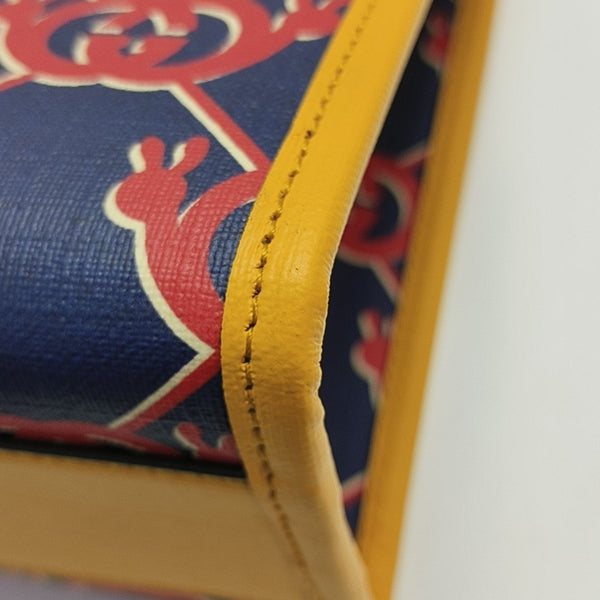 Monogram Coated Canvas Tote Bag Blue