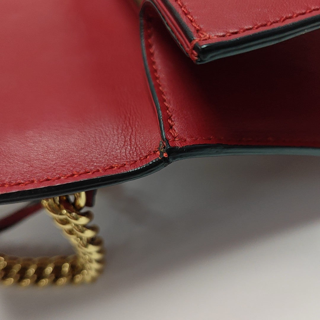 Padlock Small Calfskin Red