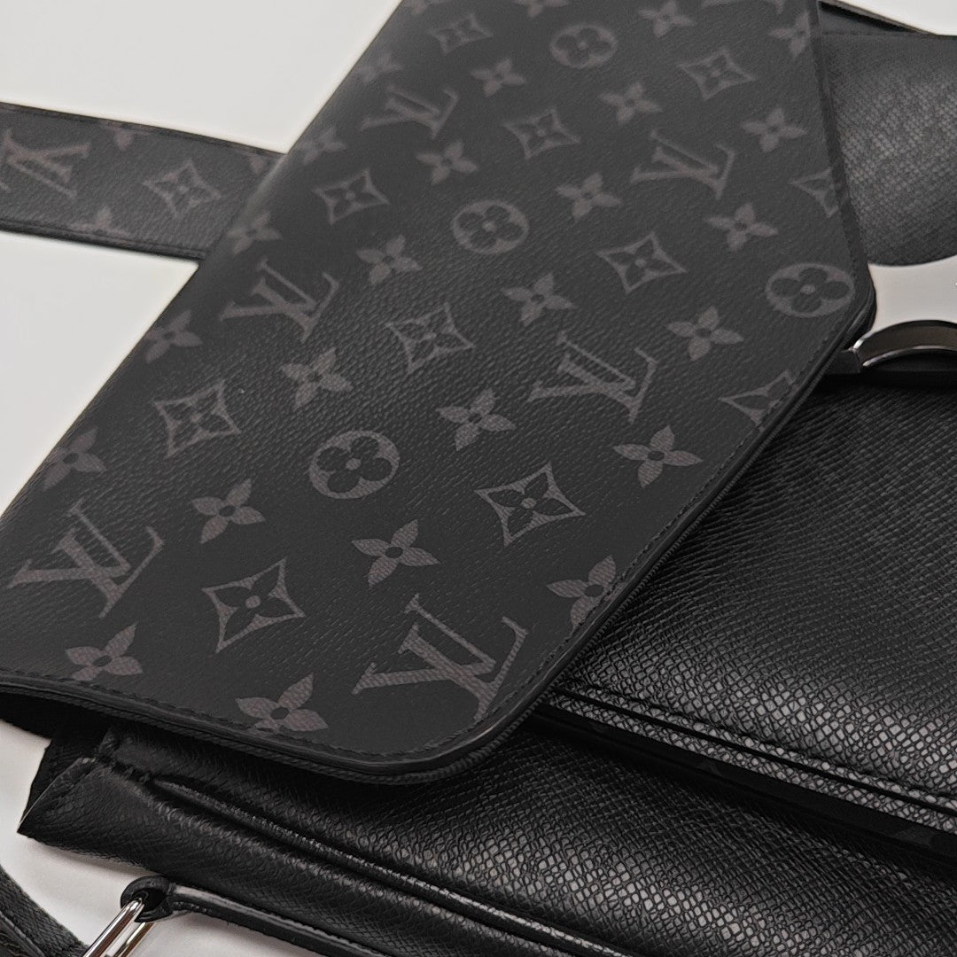 TAIGARAMA Monogram Coated Canvas Black