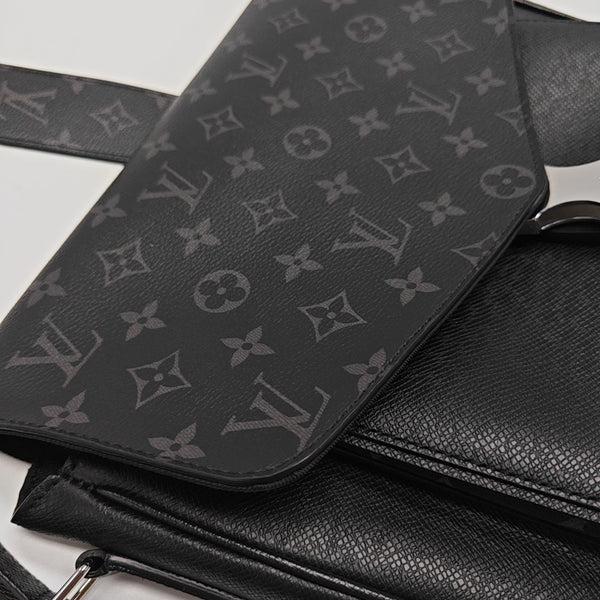 TAIGARAMA Monogram Coated Canvas Black