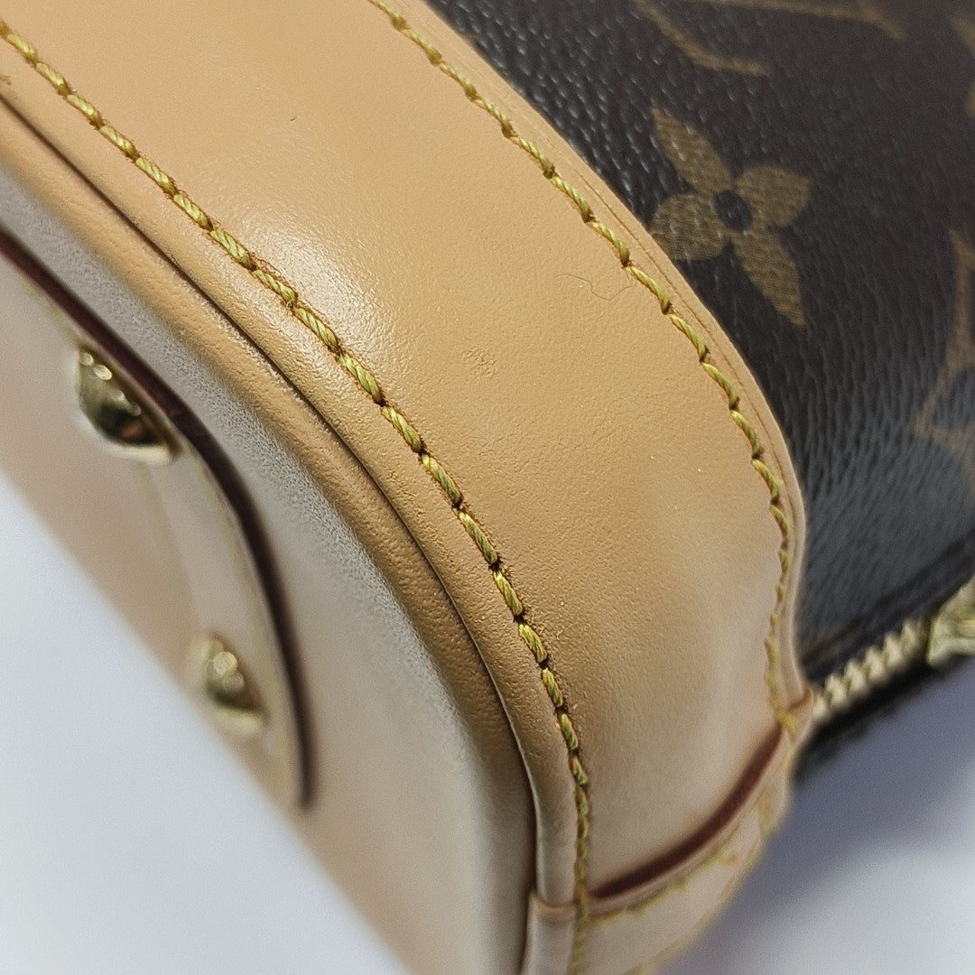 ALMA BB Monogram Coated Canvas Brown