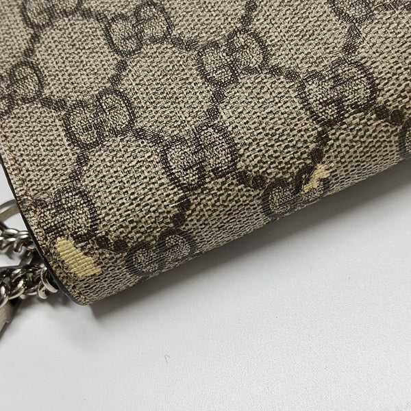 Dionysus Super Mini Monogram Coated Canvas Beige