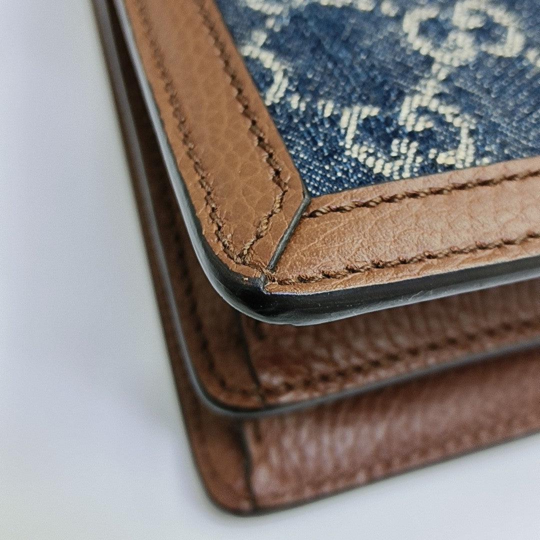 Dionysus Small Monogram Denim Blue