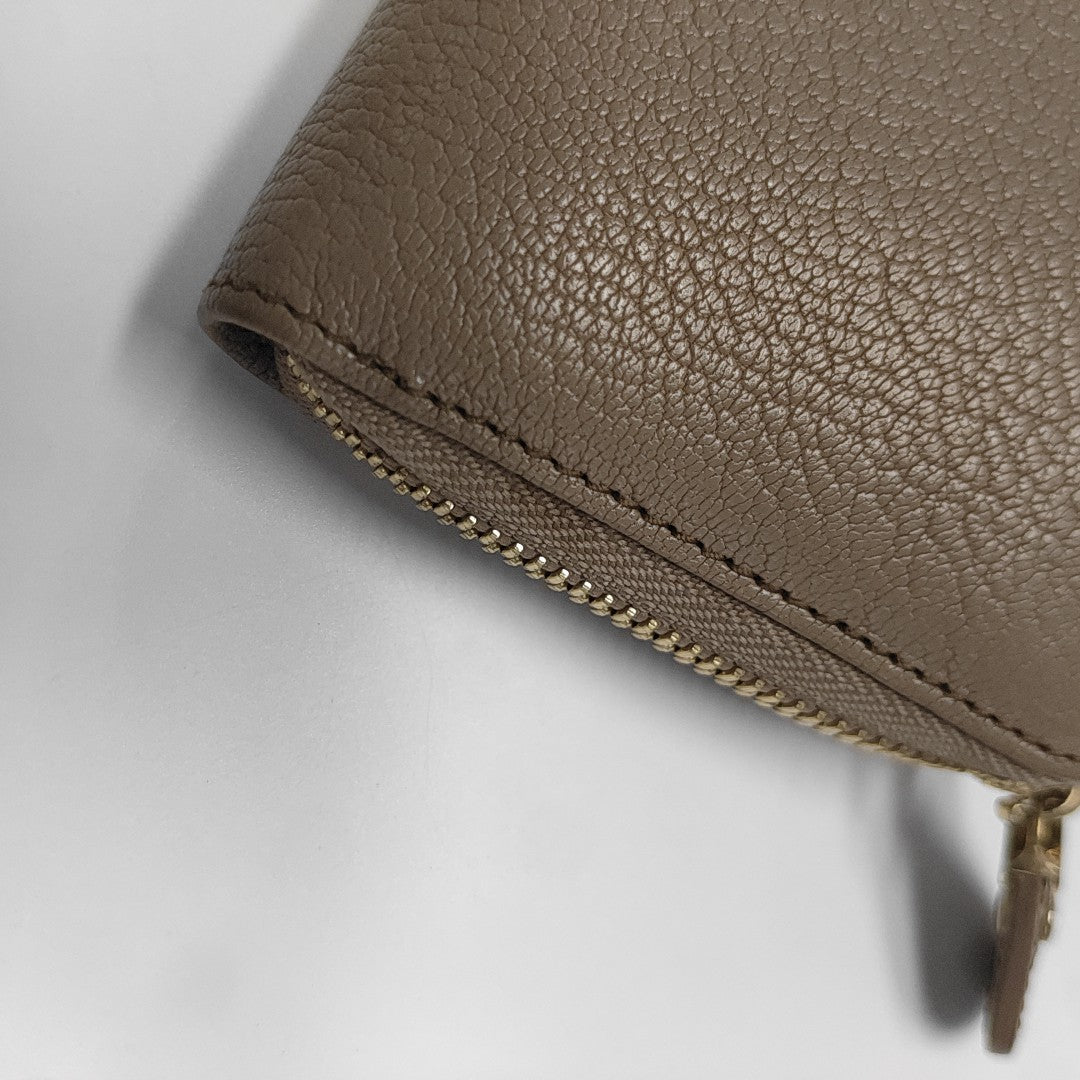 Gancini Calfskin Gray Wallet