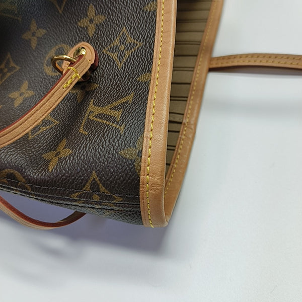 NEVERFULL MM Monogram Coated Canvas Brown
