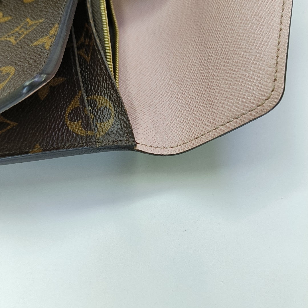 JOSÉPHINE Monogram Coated Canvas Brown Wallet
