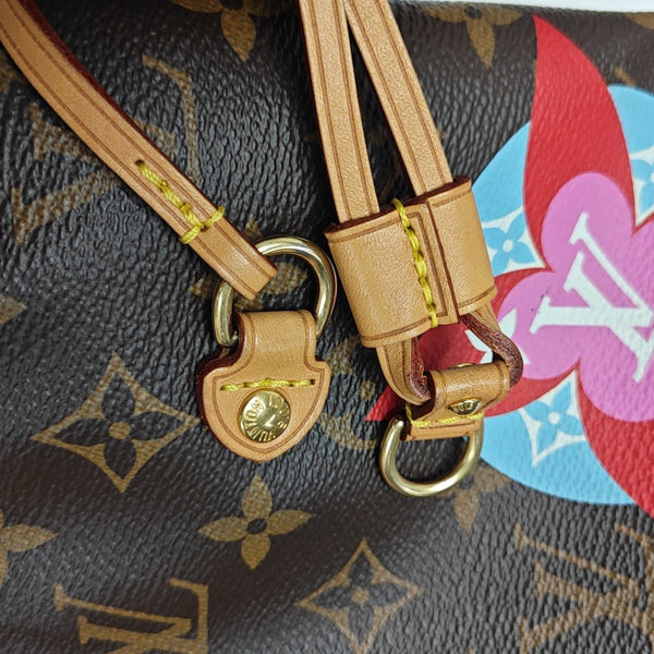 NEVERFULL MM Monogram Coated Canvas Brown