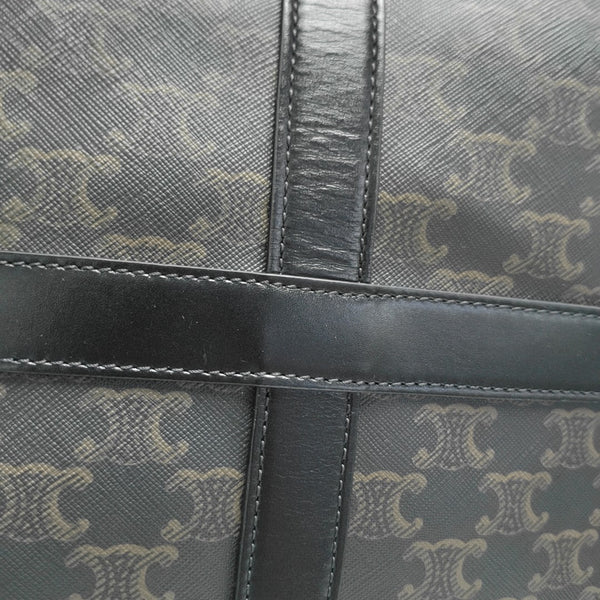 Coated Canvas Shoulder Bag Large Black