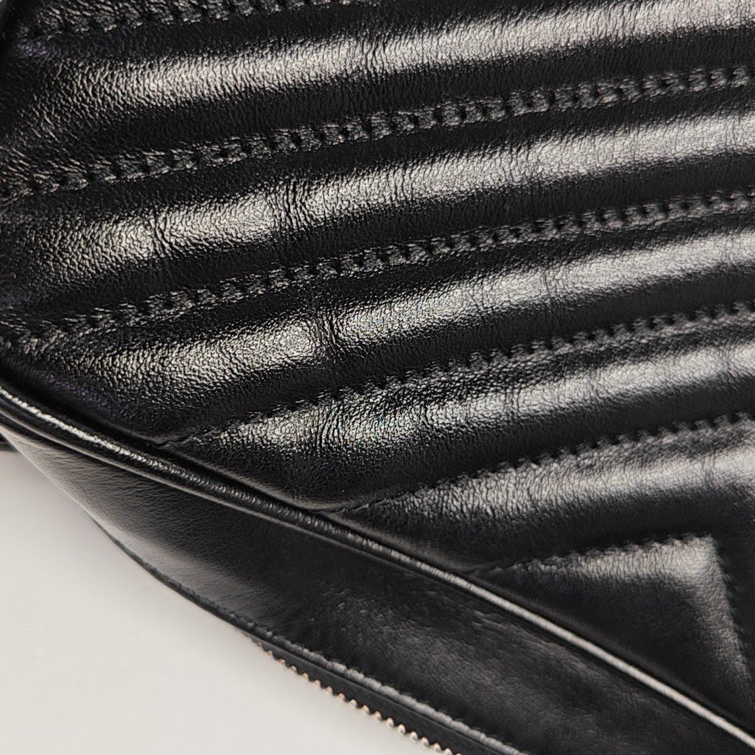 LOU Small Chevron Calfskin Black