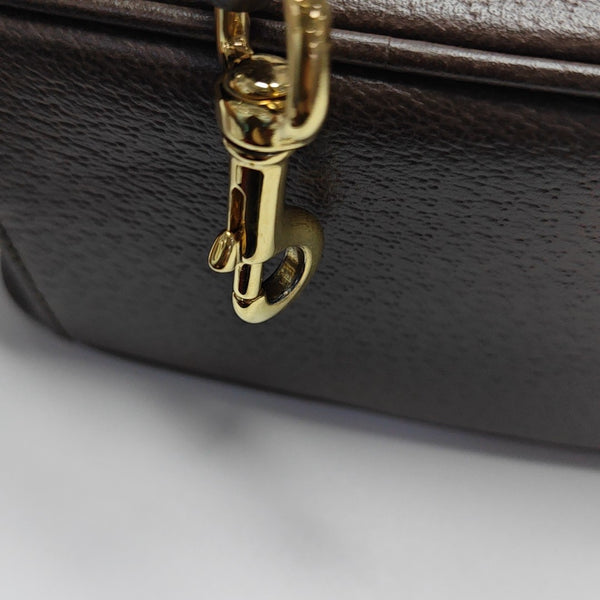 Ophidia Mini Monogram Coated Canvas Beige