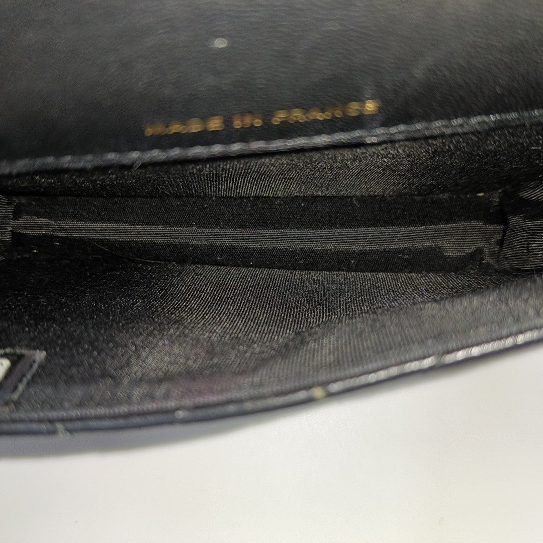 Quilted Lambskin Shoulder Bag Black
