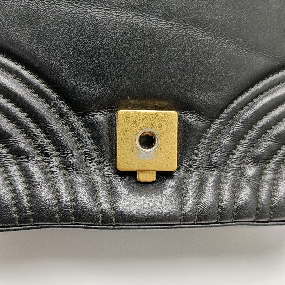 GG Marmont Mini Quilted Calfskin Black