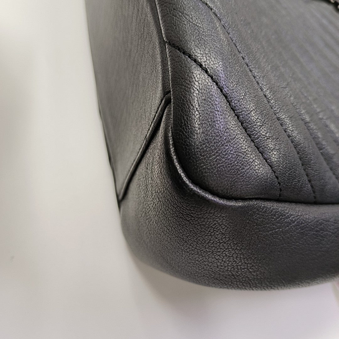 MONOGRAM Chevron Lambskin Black