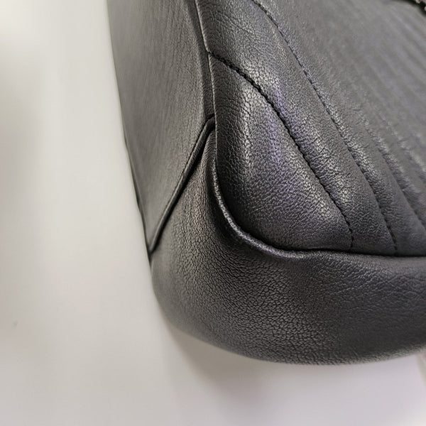 MONOGRAM Chevron Lambskin Black