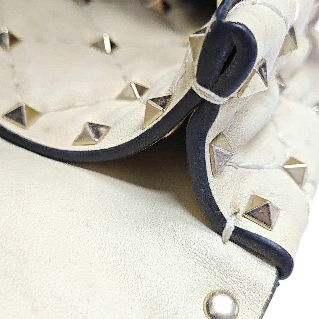 Spike Up Leather Beige