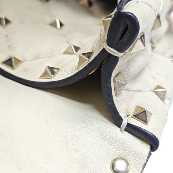 Spike Up Leather Beige