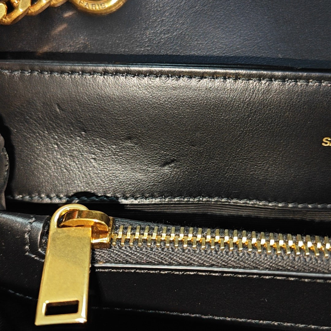 LOULOU Medium Quilted Calfskin Black