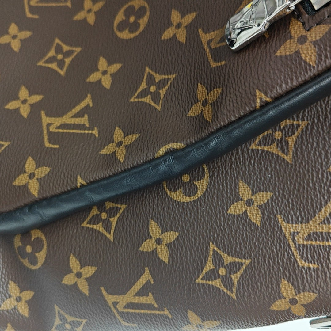 JOSH Monogram Coated Canvas Brown