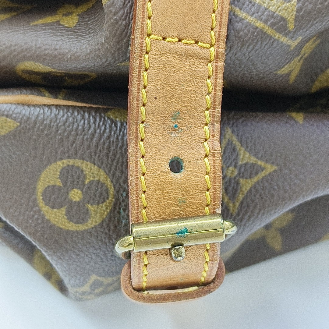 SAUMUR Monogram Coated Canvas Brown