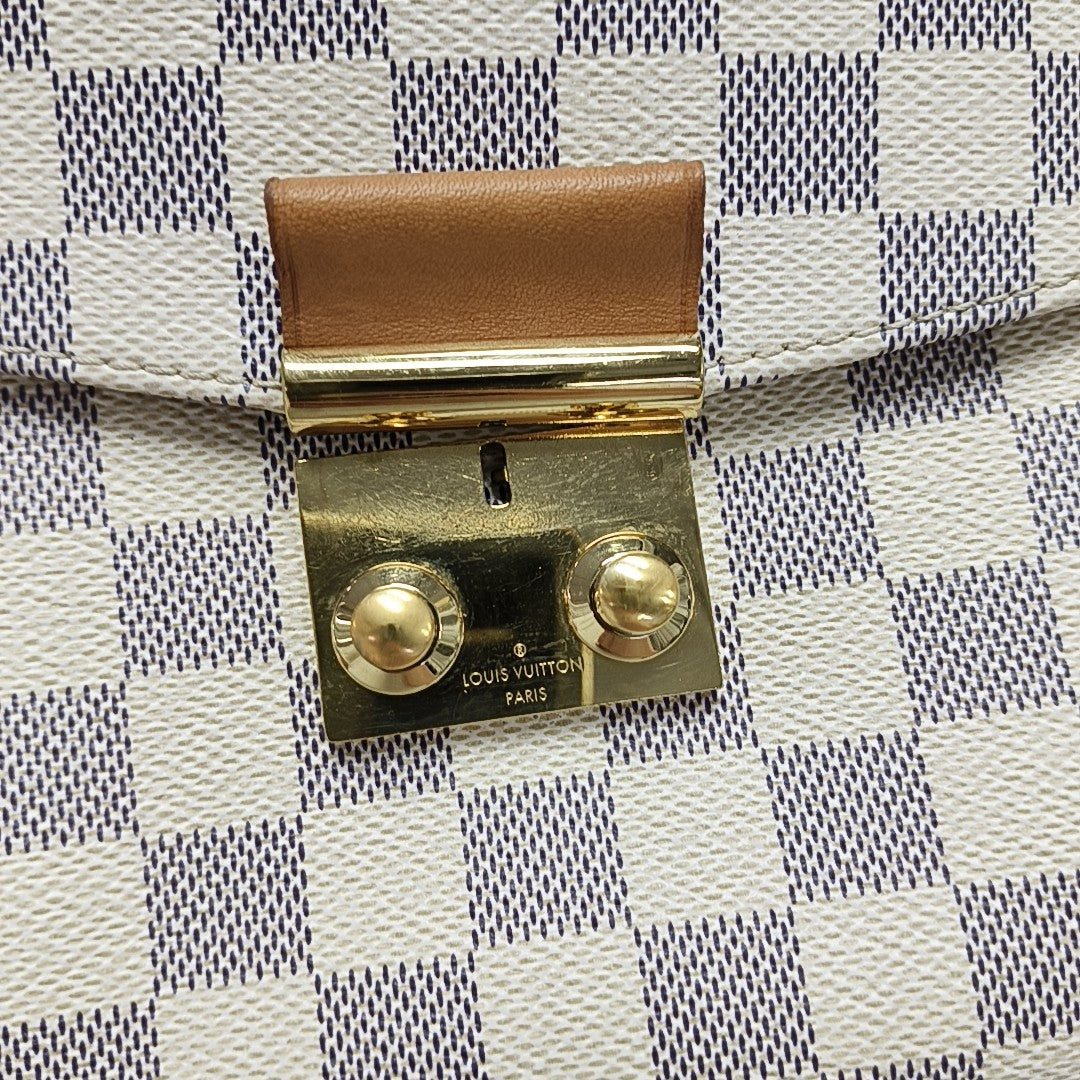 CROISETTE Damier Azur Coated Canvas White