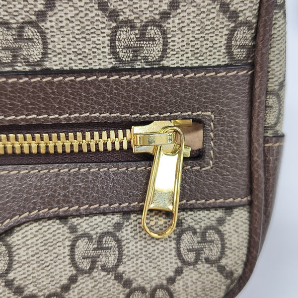 Ophidia Small Monogram Coated Canvas Beige