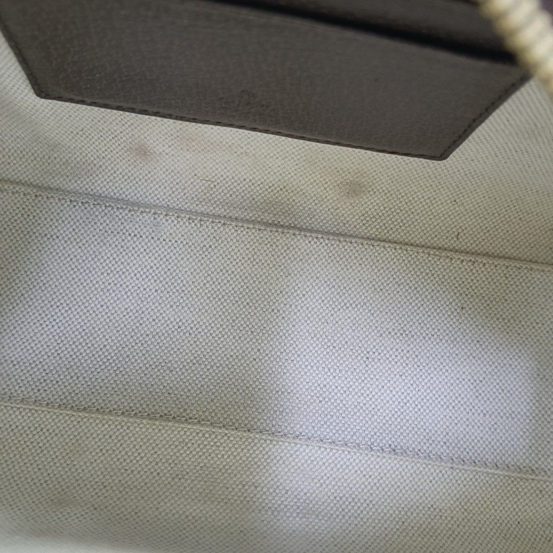 Ophidia Mini Monogram Coated Canvas Beige