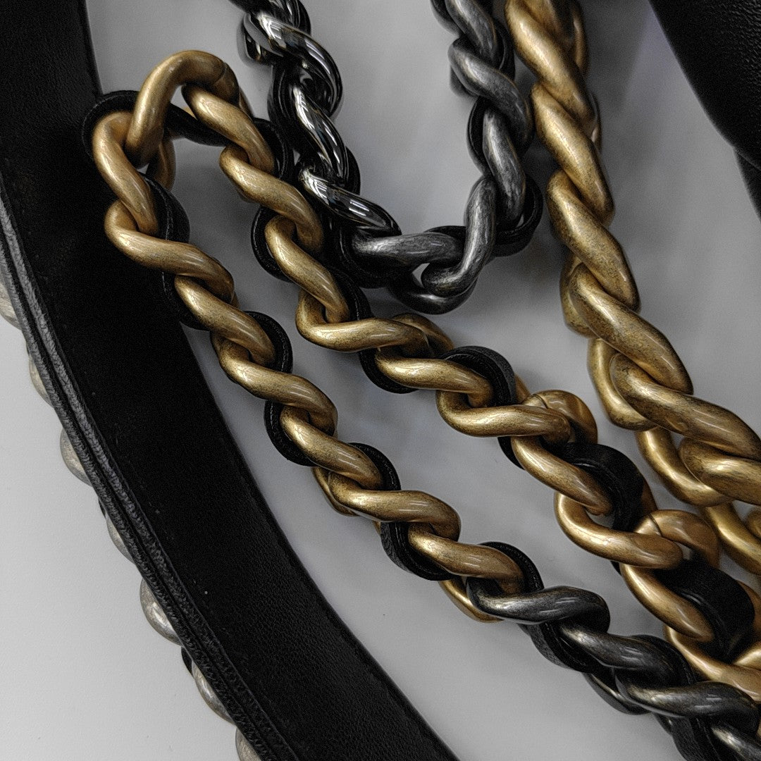CHANEL 19 Small Quilted Lambskin Black