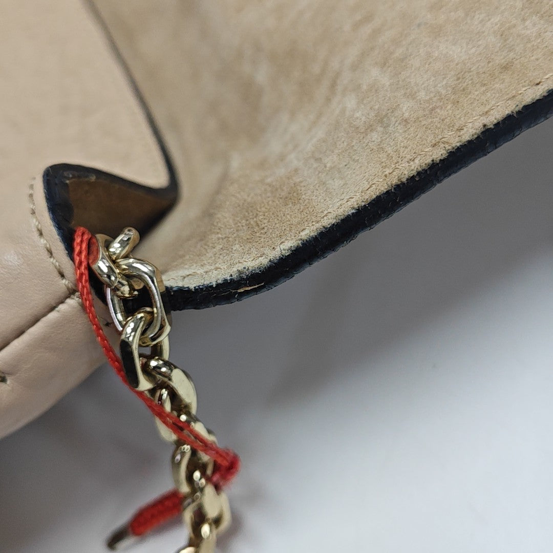 Calfskin Shoulder Bag Beige