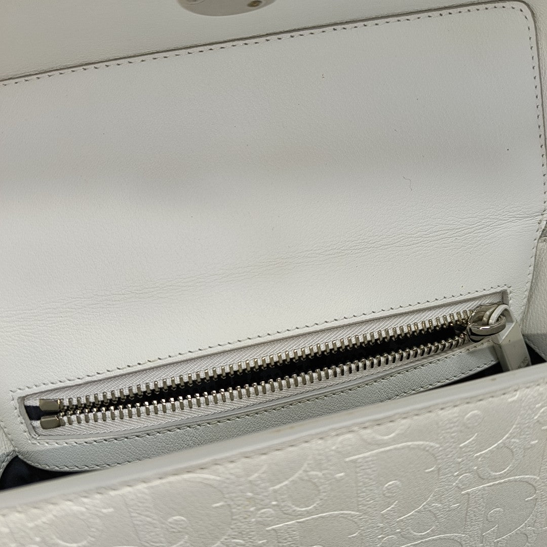 Calfskin Shoulder Bag White