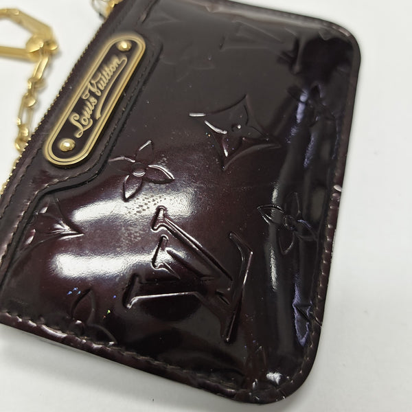 Patent Leather Card Holder Red