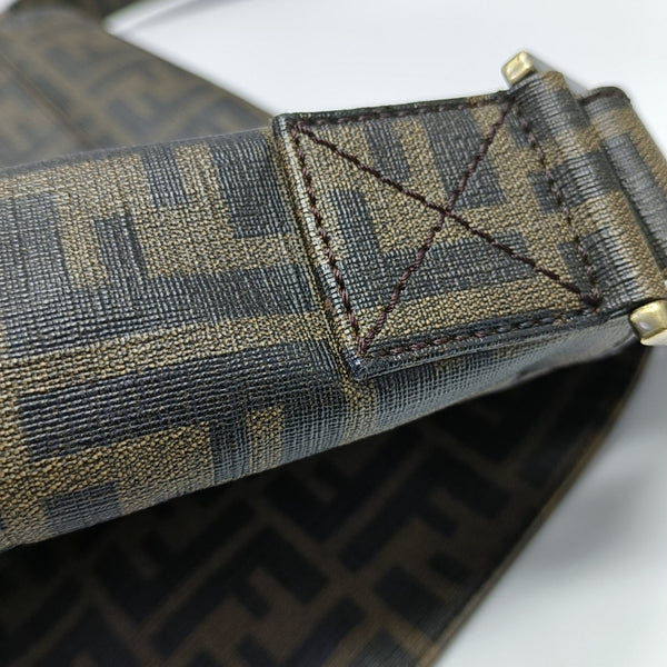 Coated Canvas Shoulder Bag Beige