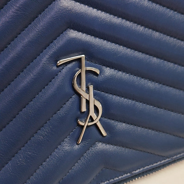 MONOGRAM Chevron Calfskin Blue