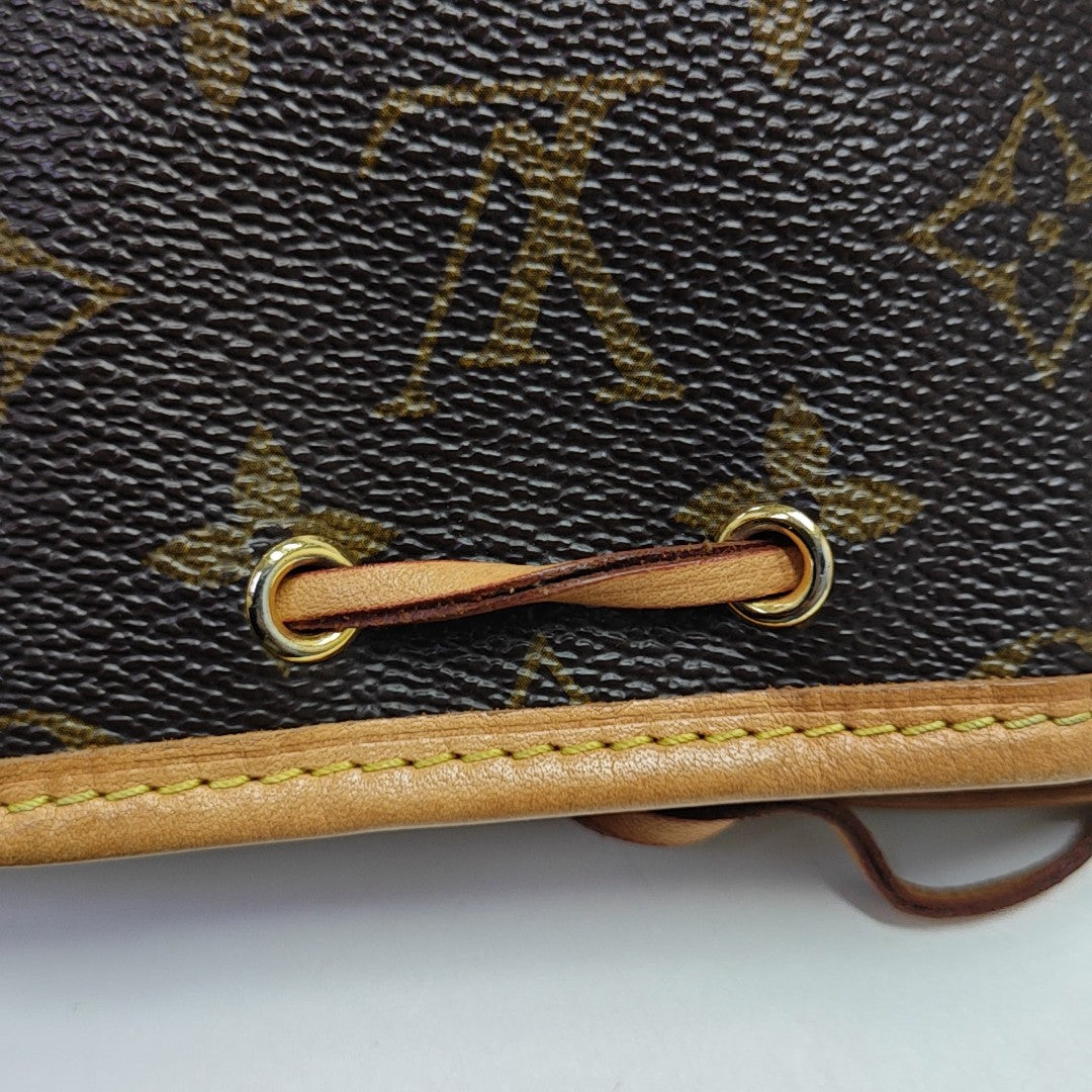 NÉONOÉ Nano Monogram Coated Canvas Brown