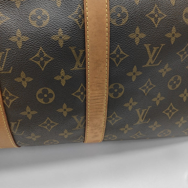 KEEPALL 45 Monogram Coated Canvas Brown