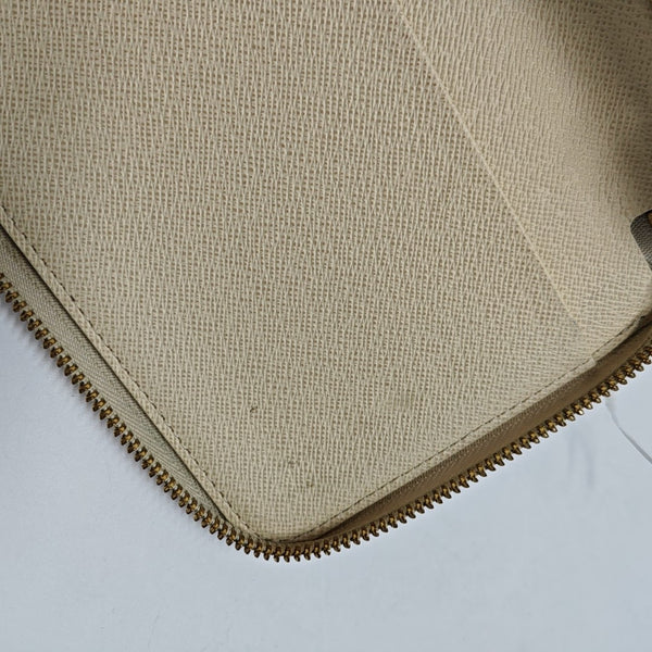 ZIPPY Damier Azur Coated Canvas White Wallet