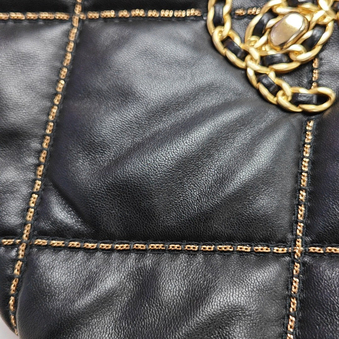 Quilted Lambskin Shoulder Bag Small Black