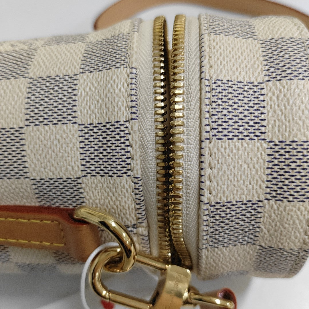 AZUR Damier Azur Coated Canvas White