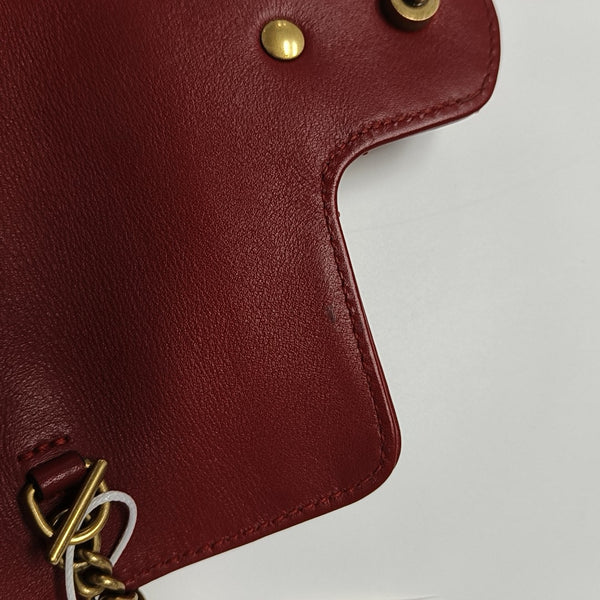 GG Marmont Mini Quilted Calfskin Red