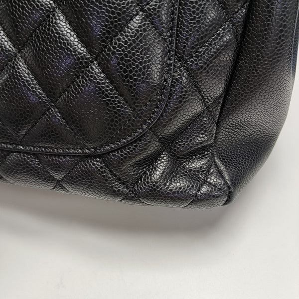 CHANEL GST Large Quilted Grained Calfskin Black