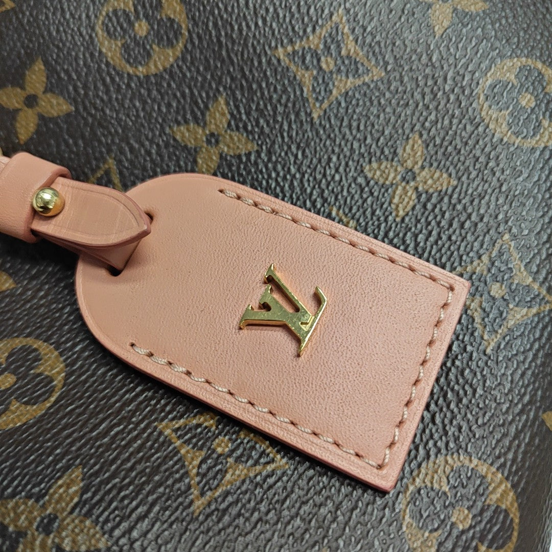 PETITE MALLE Monogram Coated Canvas Brown